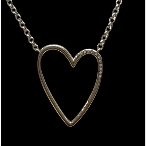 Kendra Scott NEW necklace - Ansley silver heart - Picture 2 of 11